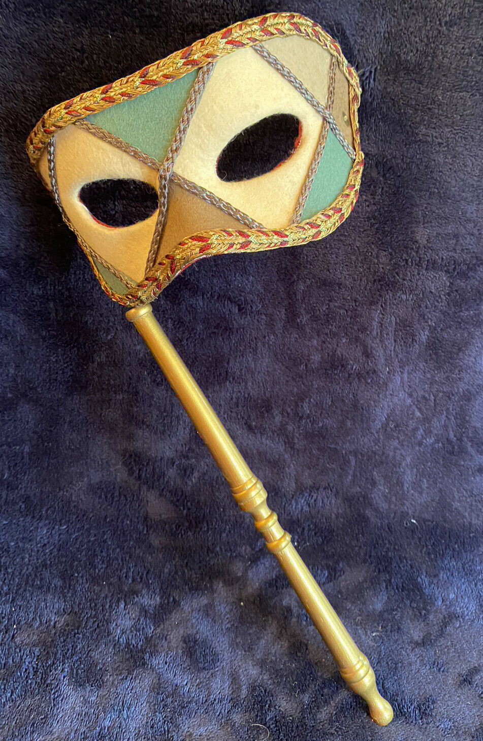R John Wright 2003 Mask Table Favor New Orleans 14 In Rjw Button Masquerade Mask