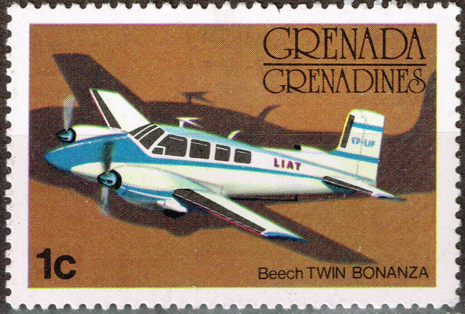 Grenada Aviation Aicraft Stamp 1990 Mlh