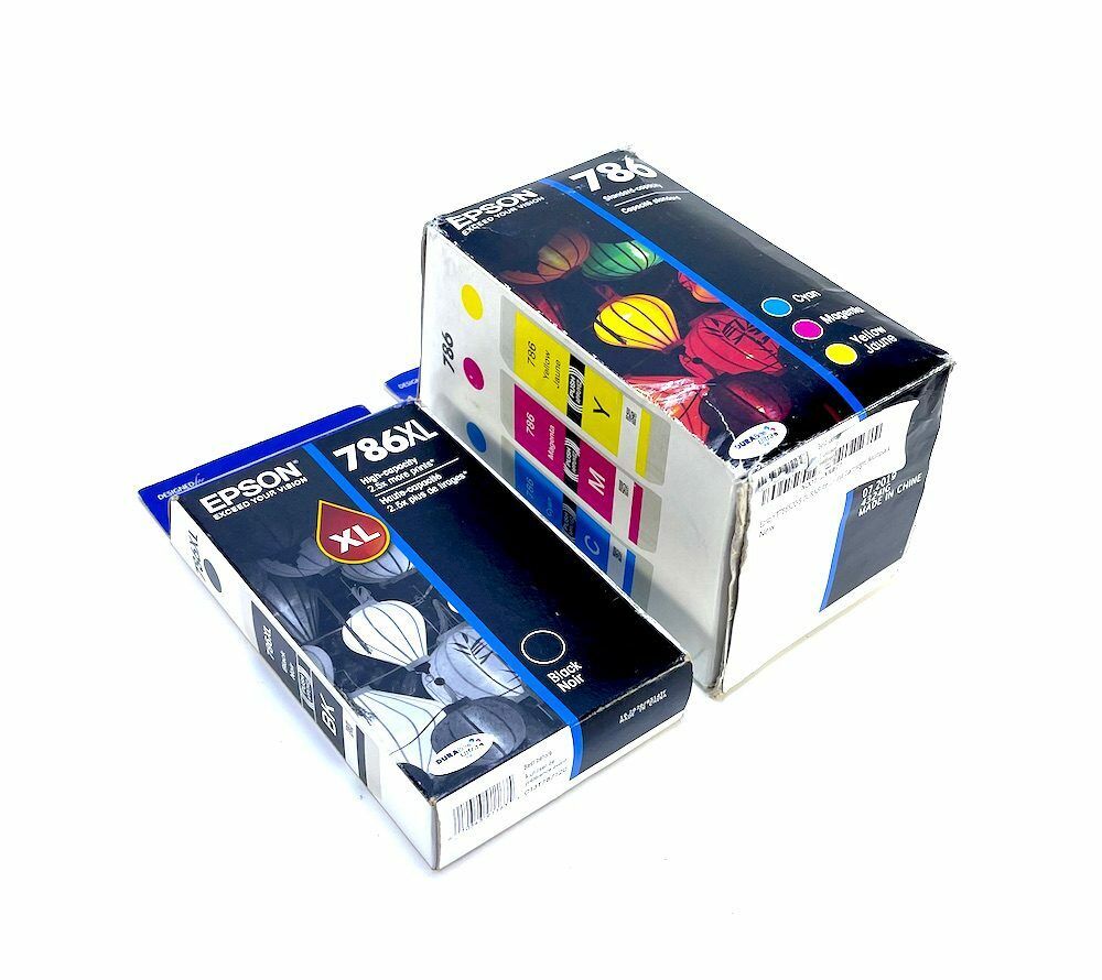 New (sealed) Epson Ink Cartridges 786-color 786xl-black Combo