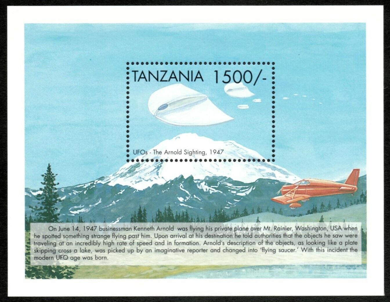 Tanzania 1999 - Ufo, Flying Saucer - Souvenir Sheet - Scott 1826 - Mnh
