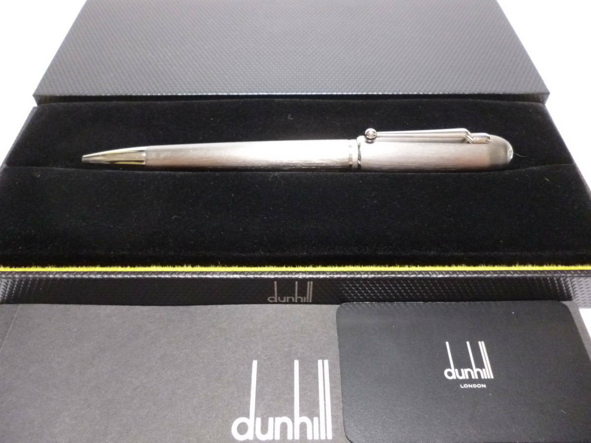 Dunhill Twist Type Sidecar Silver Ballpoint Pen Nua2193 Wz/box Super Rare Mint