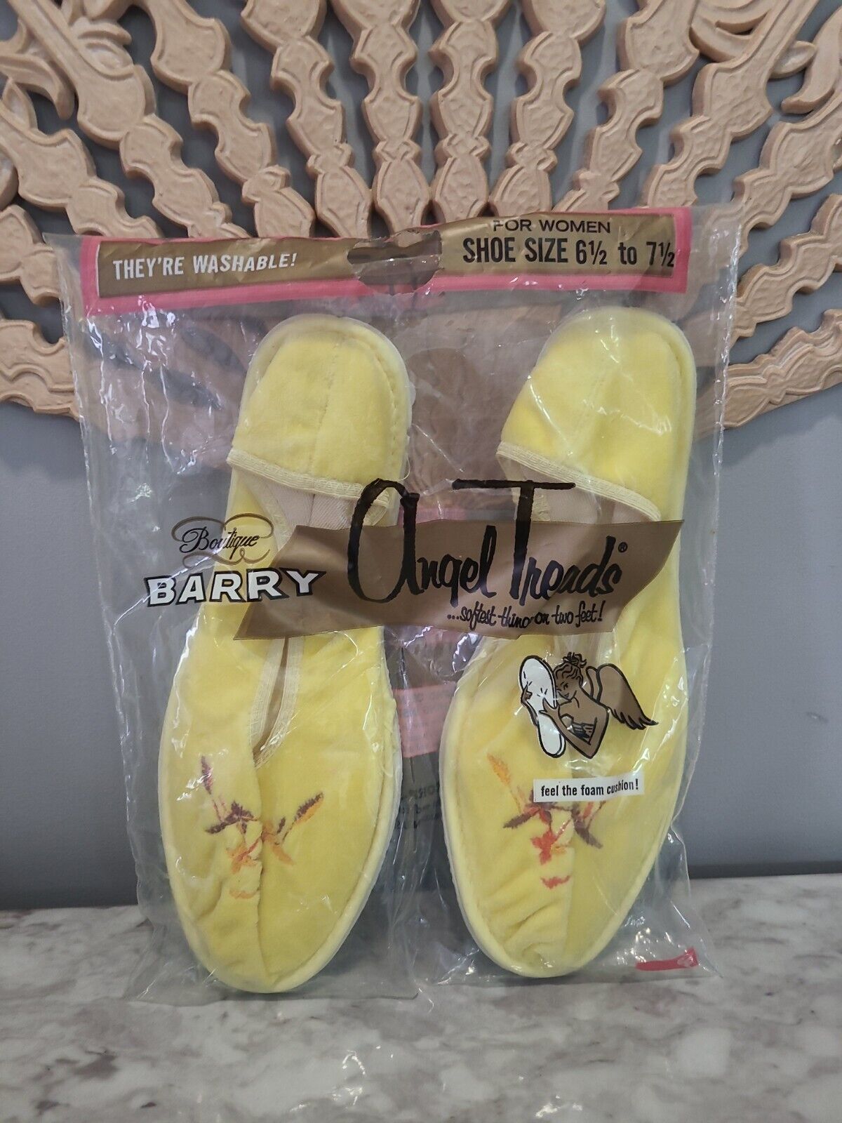 Vintage House Slippers Angel Treads Boutique Barry 7.5 Unused Original Packaging