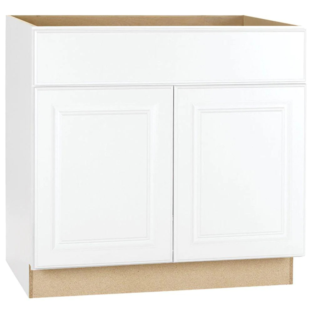 Assembled Kitchen Cabinet 36 In. W X 34 In. H X 24 In. D Finished Interior White