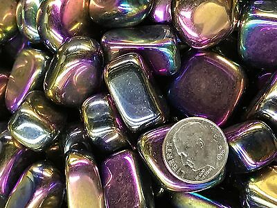 1000 Carats Of High End Polished Tumbled Rainbow Hematite +free Faceted Gemstone