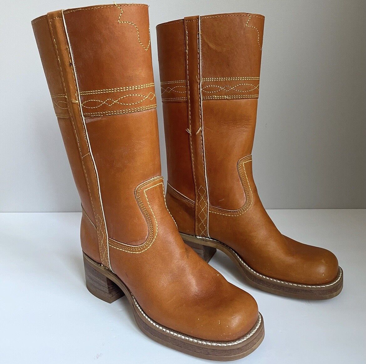 Vintage 1970’s Leather Frye Campus Boots Us Ladies 5.5 Medium Width