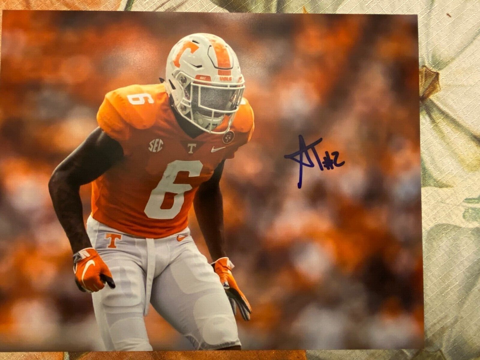 Alontae Taylor Real Auto Autograph 8 X 10 Picture Tennessee Volunteers