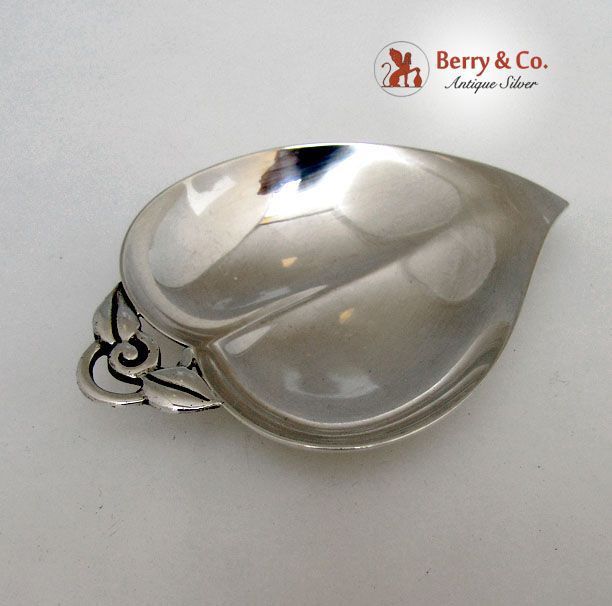 Tiffany Heart Shaped Apple Dish 1950 Sterling Silver