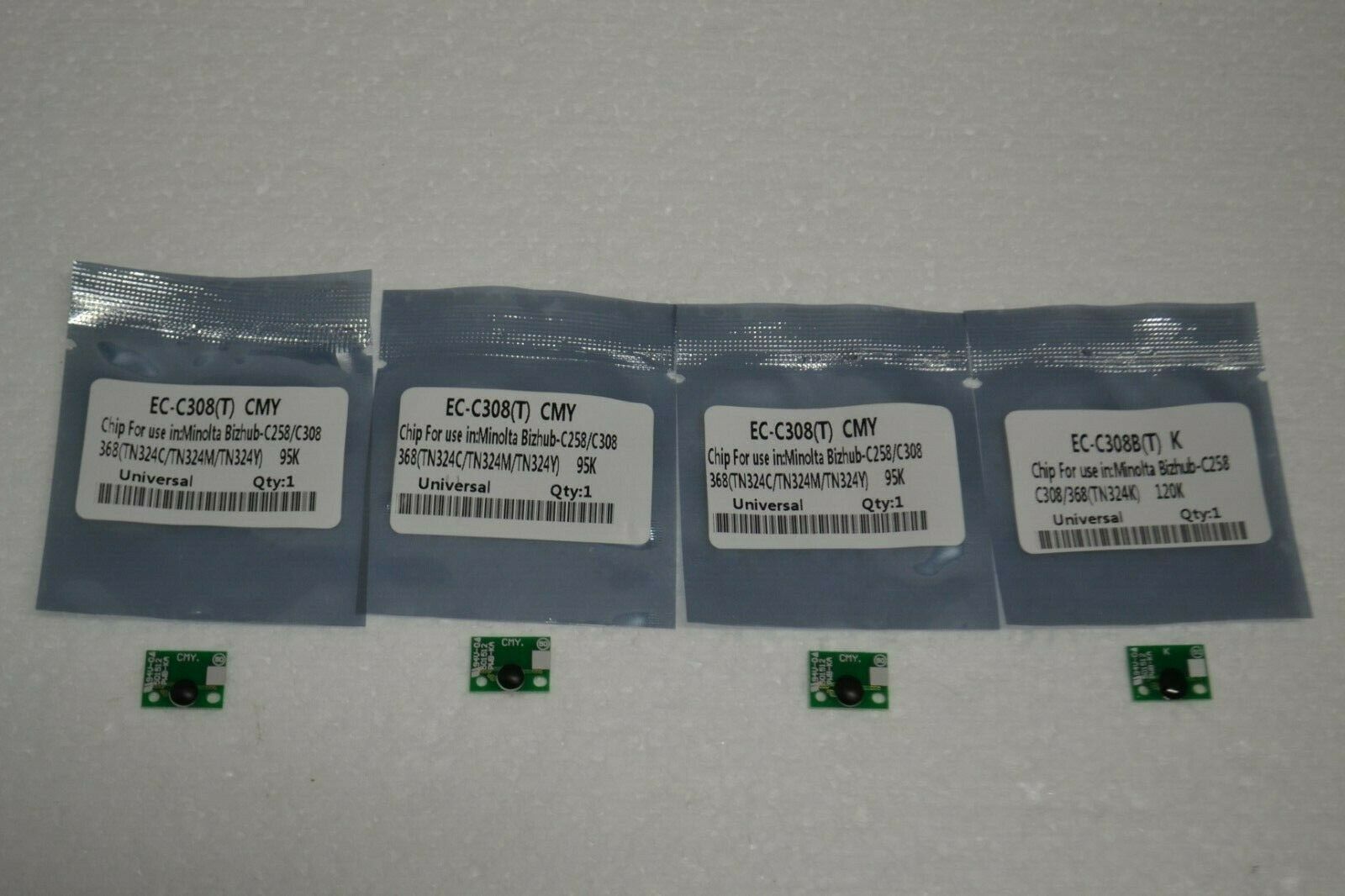 4 X Toner Chip Refill (cmyk) For Konica Minolta Bizhub C308 C258 C368