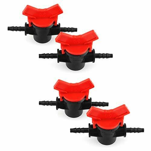 Dgzzi Barbed Ball Valve 4pcs 1/4-inch Id In-line Ball Valves Shut-off Switch ...
