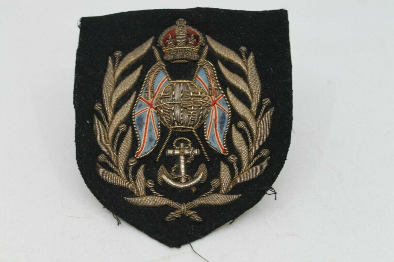 Pre Ww1 British Royal Marines Rm Colour Sgt Bullion Insignia Patch