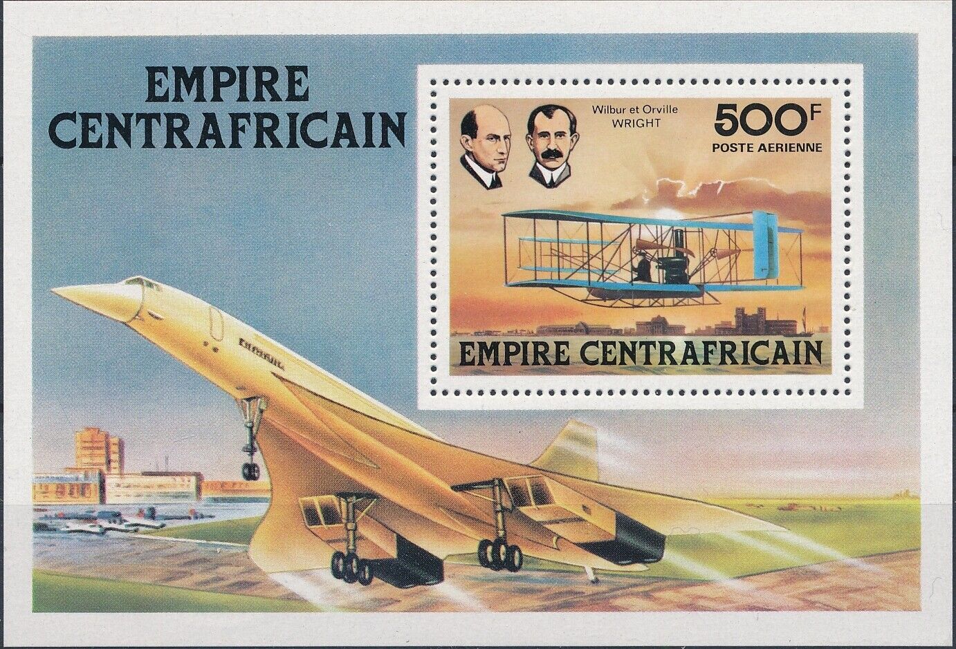 [mp1651] Central African Republic 1978 Aviation Good Sheet Very Fine Mnh