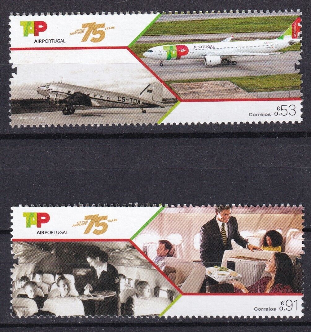 Portugal 2020 Aviation, Planes 2 Mnh Stamps