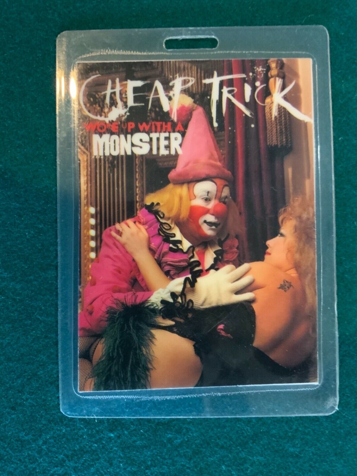 Cheap Trick Backstage Pass Laminate Woke Up With A Monster Tour Nm-