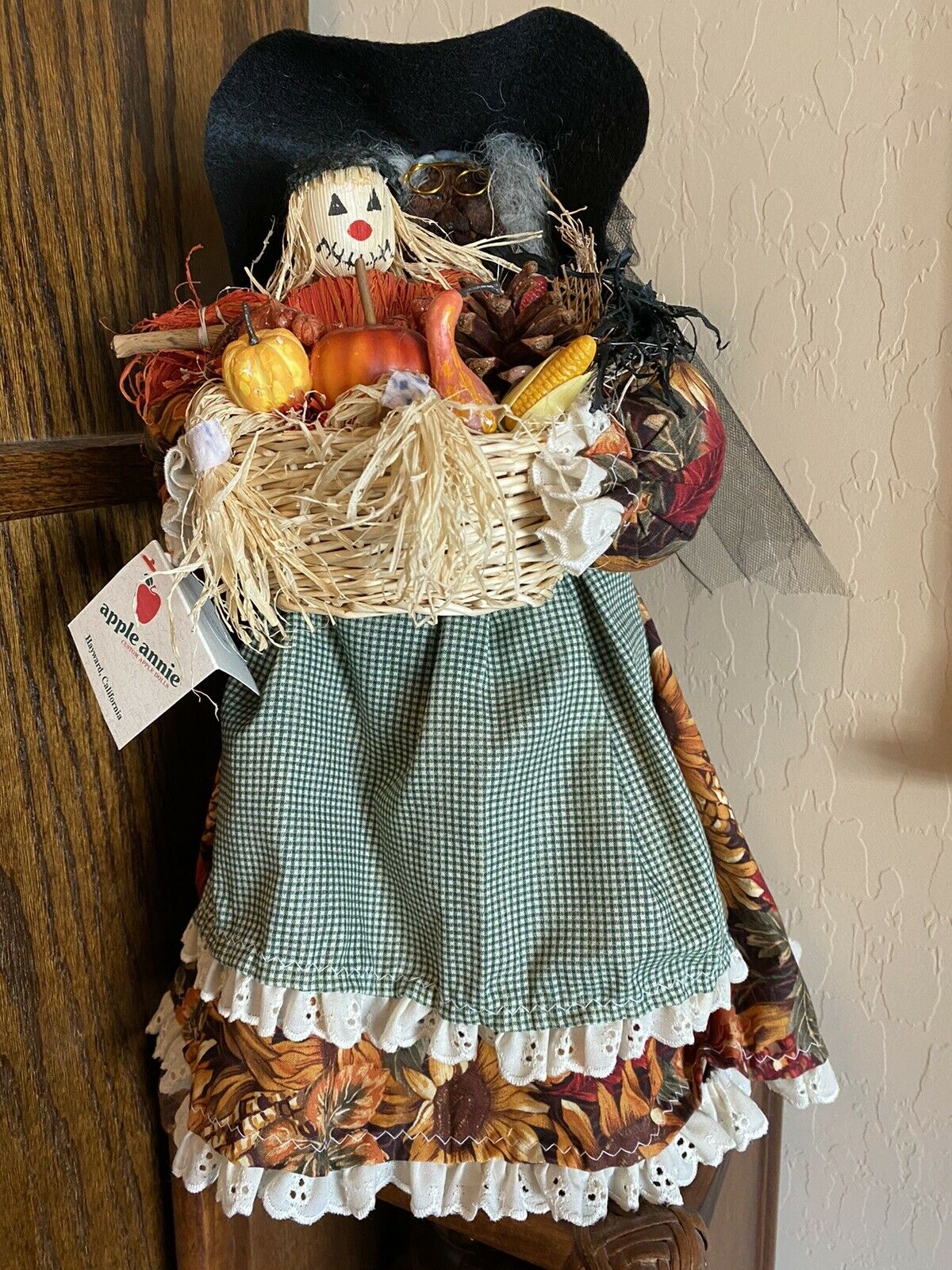 Apple Annie Creepy Halloween Witch Apple Head Doll